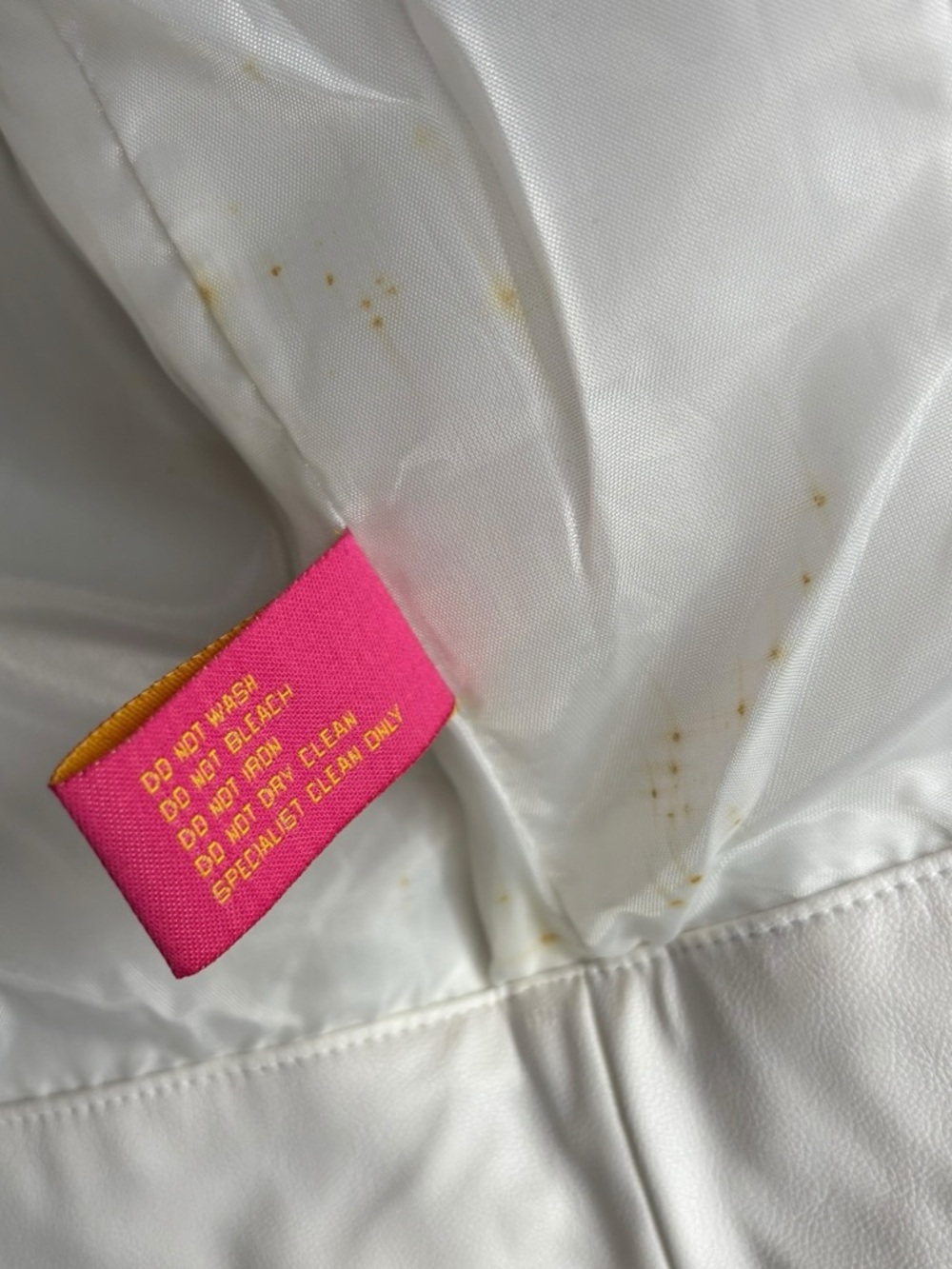 Y2K Jennyfer J Women's Moto Jacket Cream/White Rabbit Fur Leather Knit Jacket M - Picture 4 of 14